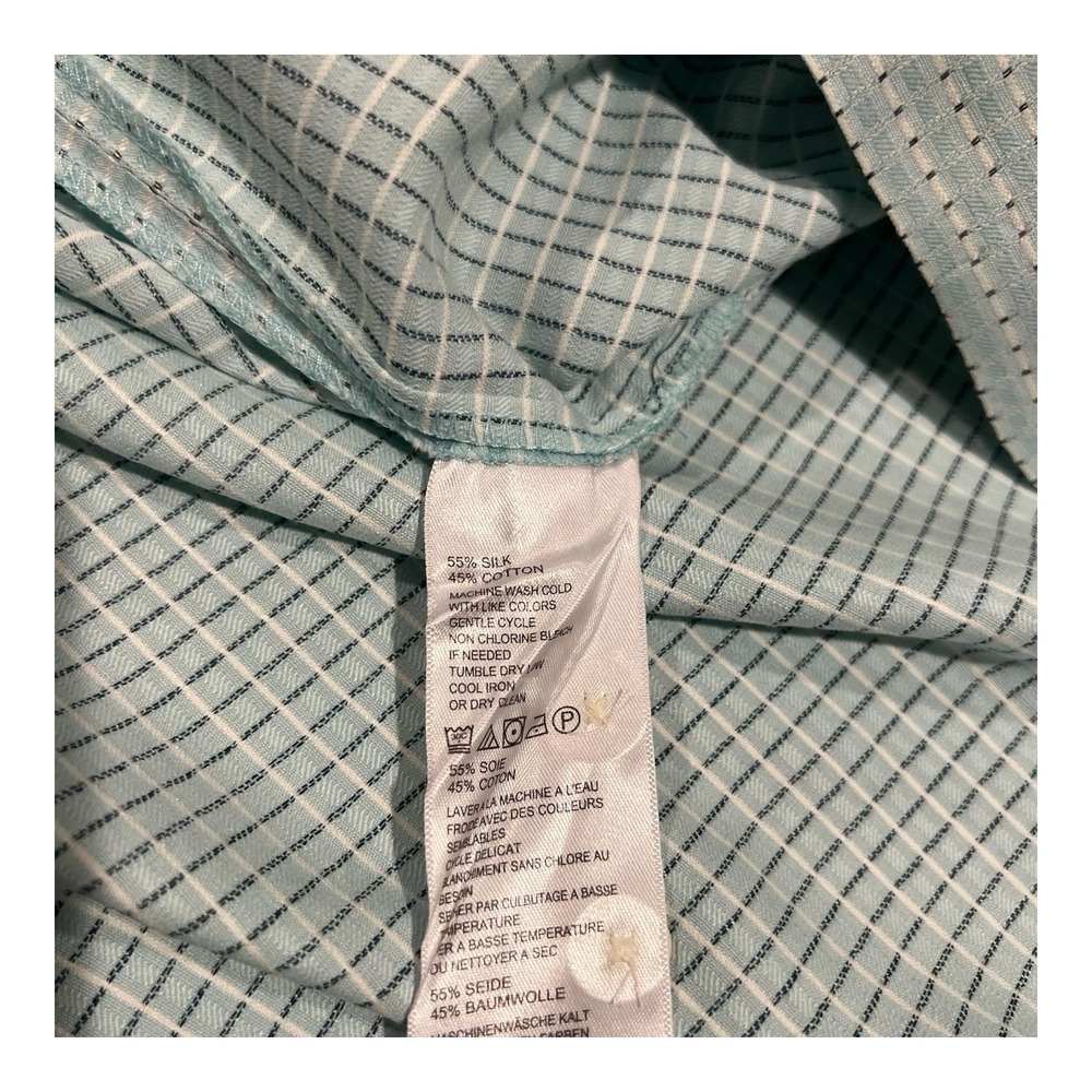 Tommy Bahama Men's M Plaid Silk Blend Shirt Short Sleeve Button Up‎ Preppy - Picture 3 of 12